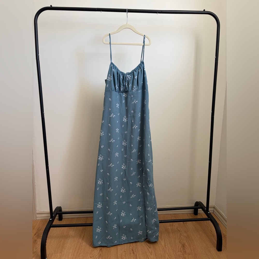 Hollister Floral Blue Maxi Dress